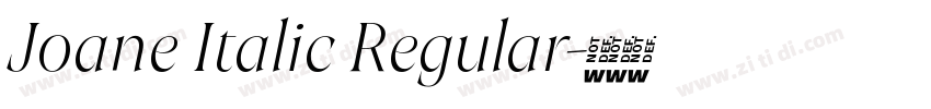 Joane Italic Regular字体转换